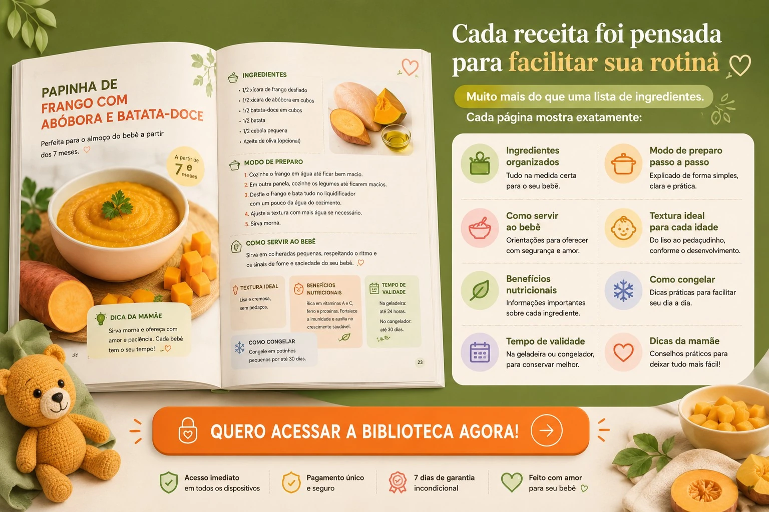 O que existe dentro de cada receita